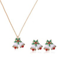 Stainless Steel Fashion Women Christmas Jewelry Set Christmas Tree Pendant Necklace Earrings for Women Gifts - JS345