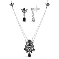 Ottoman petals set stainless steel jewelry set - JS476