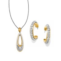 Stainless Steel Jewelry Set Gold Plated Venezia Gift Set - JS505