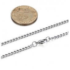  STEEL 3.5mm Stainless Steel Mens Womens Necklace Curb Link Chain, 16-30 inches