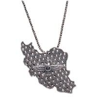 Iranian Persian Map Stainless Steel Necklace - N1024