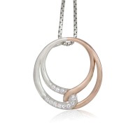 Rose-gold Plated Embrace Loop Pendant - N1039