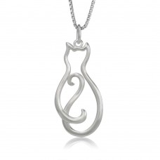 Feline Elegance Cat Pendant - N1040