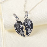 Latest Design Couple's stainless steel Pendant Necklace  -N1062