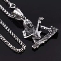 Vintage Hallowmas Skull men stainless steel jewelry pendants & necklaces