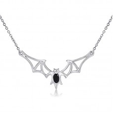 Stainless steel Gothic Vampire Bat Pendant Necklace Jewelry for Women