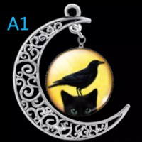 Fashion Halloween jewelry Necklaces for women  cat Pendant Necklaces 