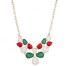  Accessories Festive Holiday Red Green Christmas Xmas Statement Necklace