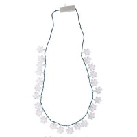 Festive Christmas Snowflake Light-Up Necklace Party Favour, Plastic 