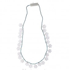 Festive Christmas Snowflake Light-Up Necklace Party Favour, Plastic 