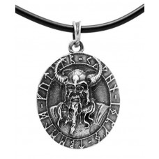 316L Stainless Steel Jewelry Odin Ragnarok Asatru Viking Thor God Pewter Pendant