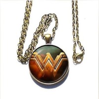 Wonder Woman Comic logo inspired WW Necklace 