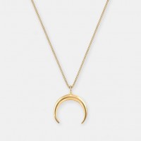 2017 New Gold-Plated Crescent Moon Pendant Necklace