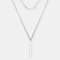 2017 fashion stainless steel Geo Layered Necklace