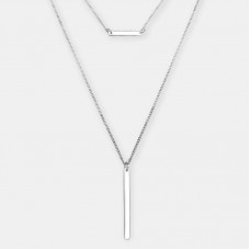 2017 fashion stainless steel Geo Layered Necklace