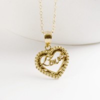 Large Supply durable gold plated Love stainless steel Necklace