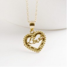 Large Supply durable gold plated Love stainless steel Necklace