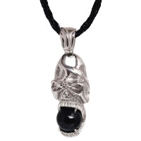 Men's Stainless Steel Skull Pendant Necklace - N692