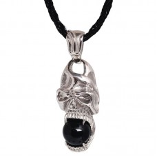 Men's Stainless Steel Skull Pendant Necklace - N692