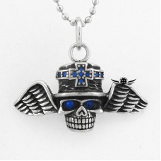 Men's Stainless Steel Skull Pendant Necklace - N700