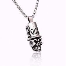 Men's Stainless Steel Skull Pendant Necklace - N703