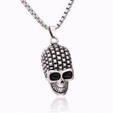 Men's Stainless Steel Skull Pendant Necklace - N704