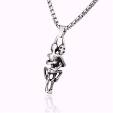 Men's Stainless Steel Skull Pendant Necklace - N709