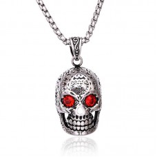 Men's Stainless Steel Skull Pendant Necklace - N728