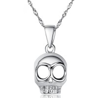 Men's Stainless Steel Skull Pendant Necklace - N729