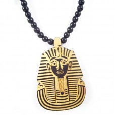 Men's Stainless Steel Gold Sman Pendant Necklace  - N738