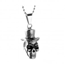 Men's Stainless Steel Skull Pendant Necklace - N739