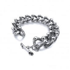 Silver-tone Alloy Metal Dragon Bracelet