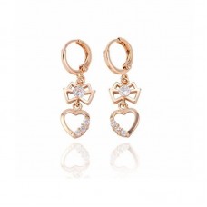 Gold Star Moon Stainless Steel Earrings - E751