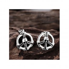 Gold Star Moon Stainless Steel Earrings - E752