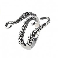 STEEL Stainless Steel Octopus Shape Rings for Men Women Vintage Rings,Size 7-13