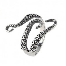 STEEL Stainless Steel Octopus Shape Rings for Men Women Vintage Rings,Size 7-13