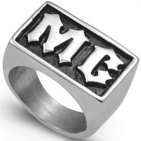 Size 7-15 Stainless Steel Motorcycle Biker MC Ring