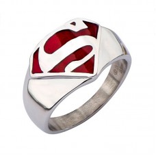 Superman Man of Steel Stainless Steel Ring