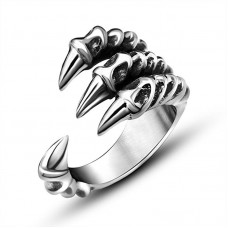 Stainless Steel Dragon Claw Rings for Mens and Womens