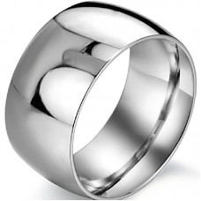 12mm Stainless Steel Plain Wedding Band Ring