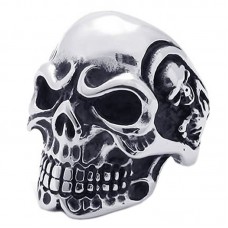 Vintage Gothic Skull Biker Stainless Steel Mens Ring