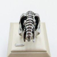 Stainless Steel Men Elephant Ring - R1043