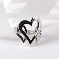 Heart Stainless Steel Ring-R1082