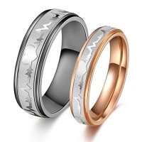 Titanium Stainless Steel "We Love Each Other" Wedding Band Set Anniversary/engagement/promise/couple Rings Best Gift