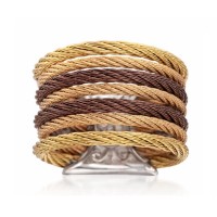 Classique Tri-Colored Stainless Steel Multi-Cable Ring - R845