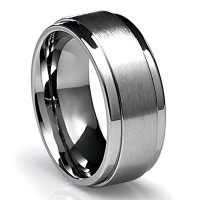 8MM Men's Jewelry Grade Stainless Steel Ring Wedding Band