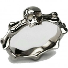 Stainless Steel Skull Biker Ring