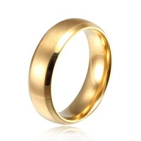 Stainless Steel Unisex 6MM Brushed Plain Simple Stainless Steel Wedding Ring 