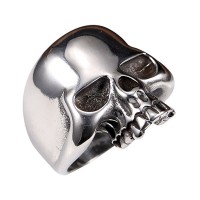 316L Stainless Steel Men's Cool Skull Head Ring