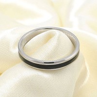 Fashion Jewelry Black Titanium Band Stainless Steel Ring For Men Women